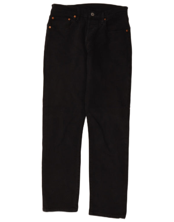 Calça jeans feminina Levi's 501 Straight W27 L28 algodão preto