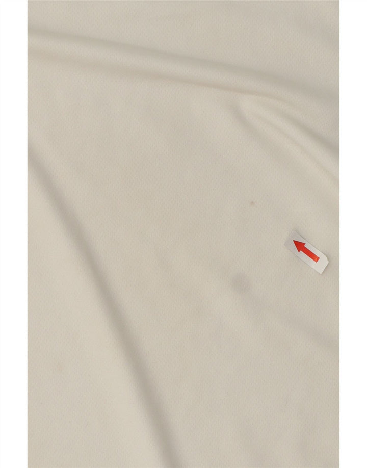 Adidas Mens Climalite Camiseta Top Grande Branco Colorblock Poliéster