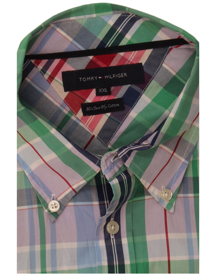 Camisa masculina Tommy Hilfiger 2XL algodão xadrez multicolorido