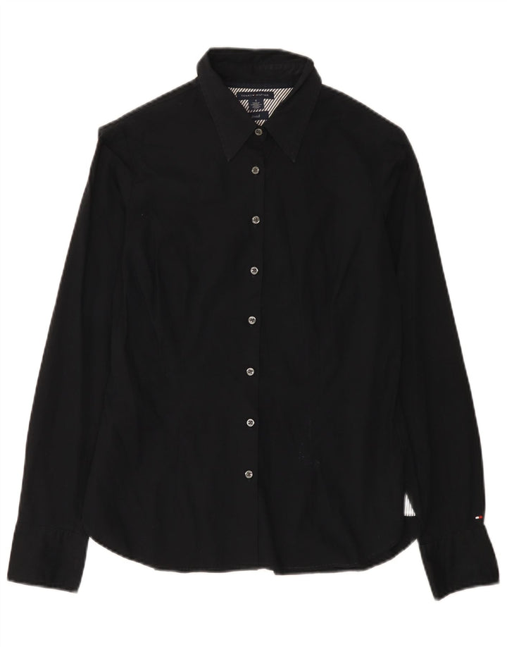 Camisa feminina Tommy Hilfiger EUA 6 médio algodão preto