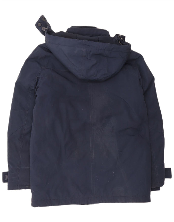 Tommy Hilfiger Casaco corta-vento masculino com capuz Reino Unido 38 Médio Azul marinho