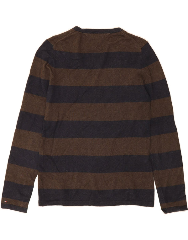 Suéter feminino TOMMY HILFIGER com decote em V Reino Unido 14 grande azul marinho