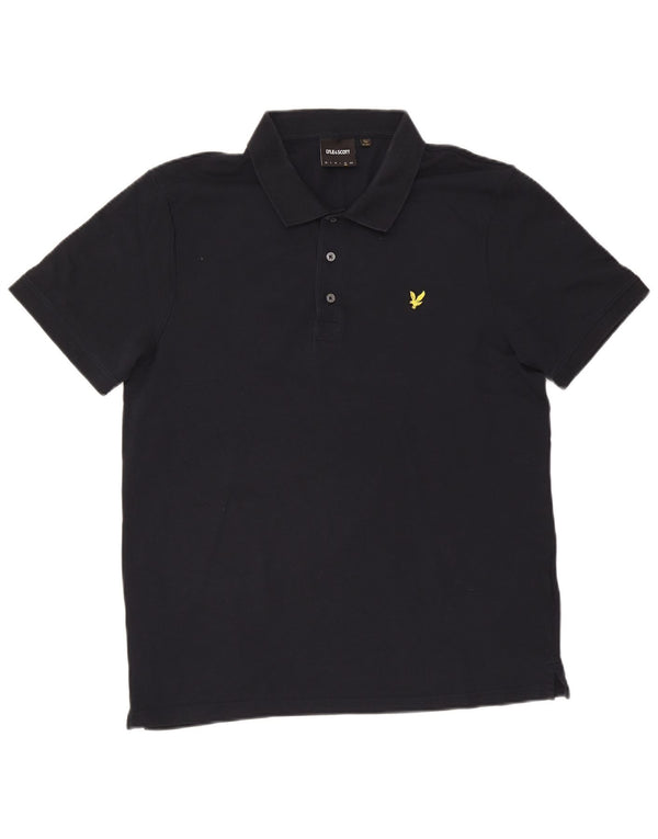 Camisa polo masculina Lyle & Scott XL azul marinho algodão