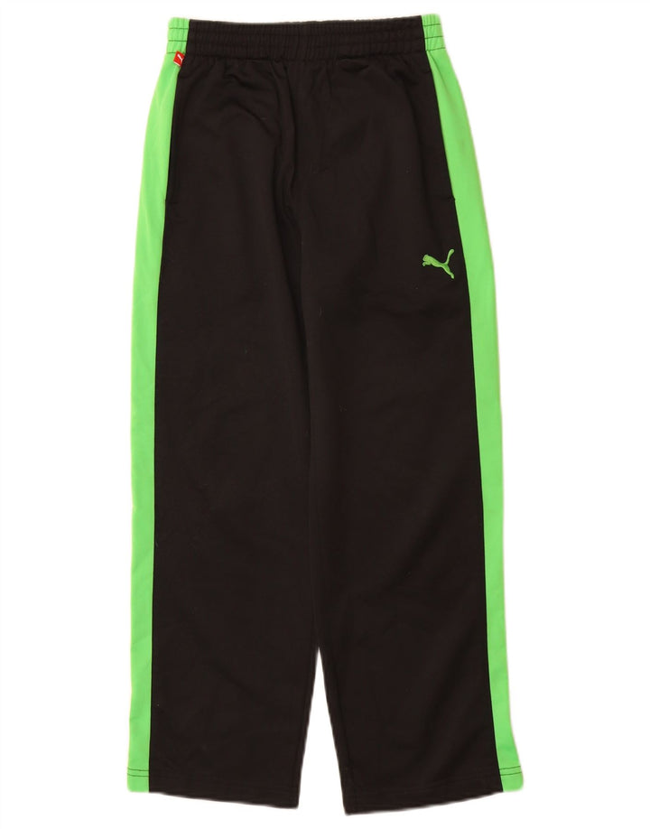 Calça de treino Puma Boys 7-8 anos pequena preta colorblock poliéster