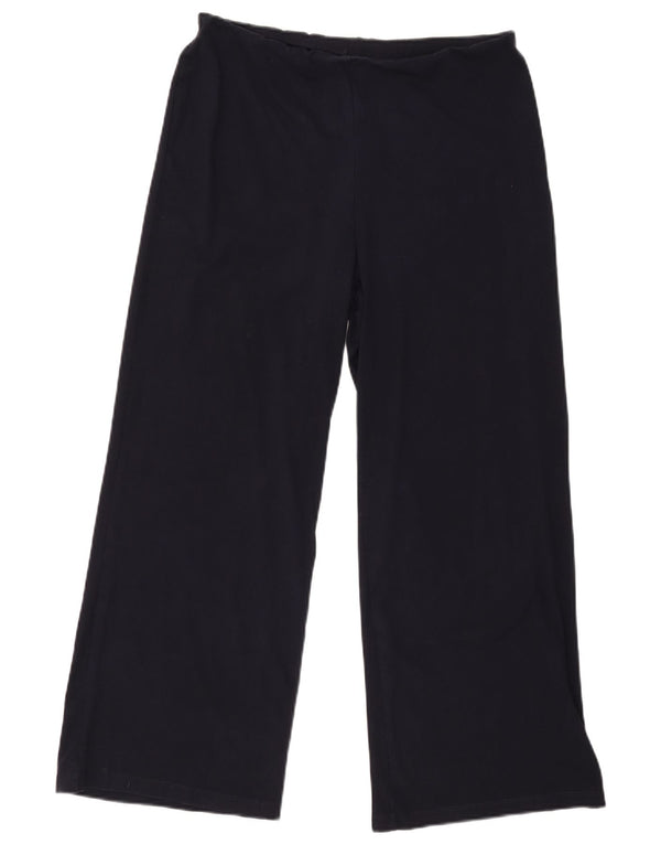 Calça casual feminina Marks & Spencer UK 14 grande W34 L28 azul marinho