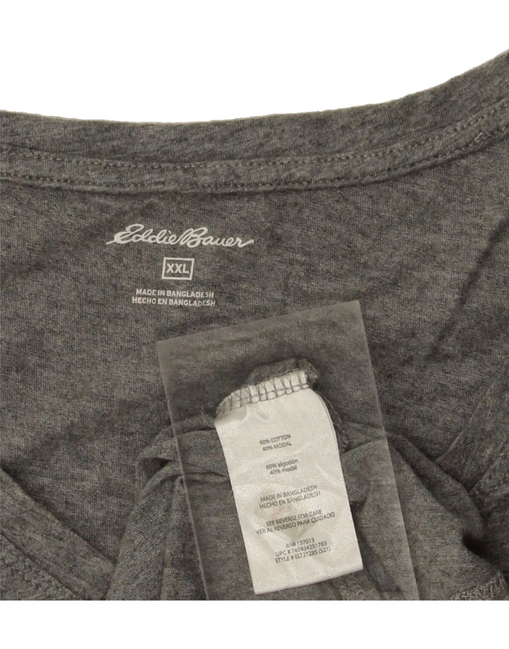 EDDIE BAUER Womens T-Shirt Top UK 20 2XL Grey Cotton Vintage Eddie Bauer and Second-Hand Eddie Bauer from Messina Hembry 