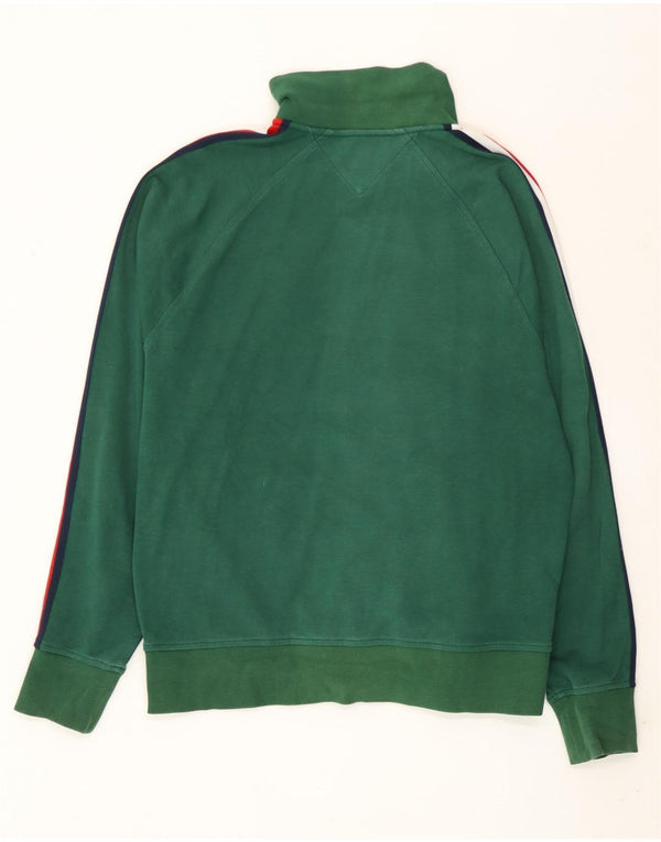 Tommy Hilfiger Jaqueta masculina de agasalho verde médio bloco colorido