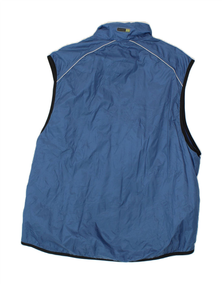 EDDIE BAUER Mens Gilet UK 40 Large Blue Nylon Vintage Eddie Bauer and Second-Hand Eddie Bauer from Messina Hembry 