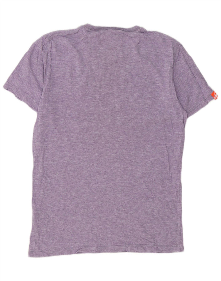 Camiseta masculina SUPERDRY Top médio algodão roxo