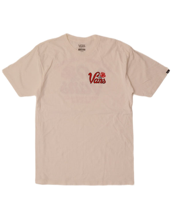 Camiseta Vans Masculina Classic Fit Graphic Top Grande Algodão Branco