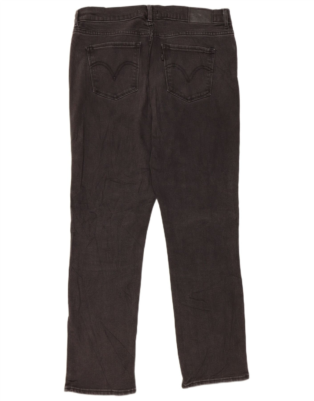 Calça jeans feminina Levi's Classics Classic Fit Straight US 10 Grande W30 L30 Preta