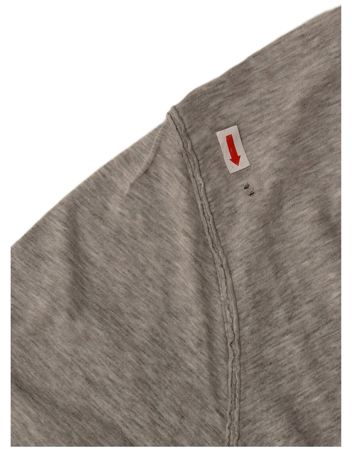 Diesel Camiseta masculina gráfica Top grande cinza manchado