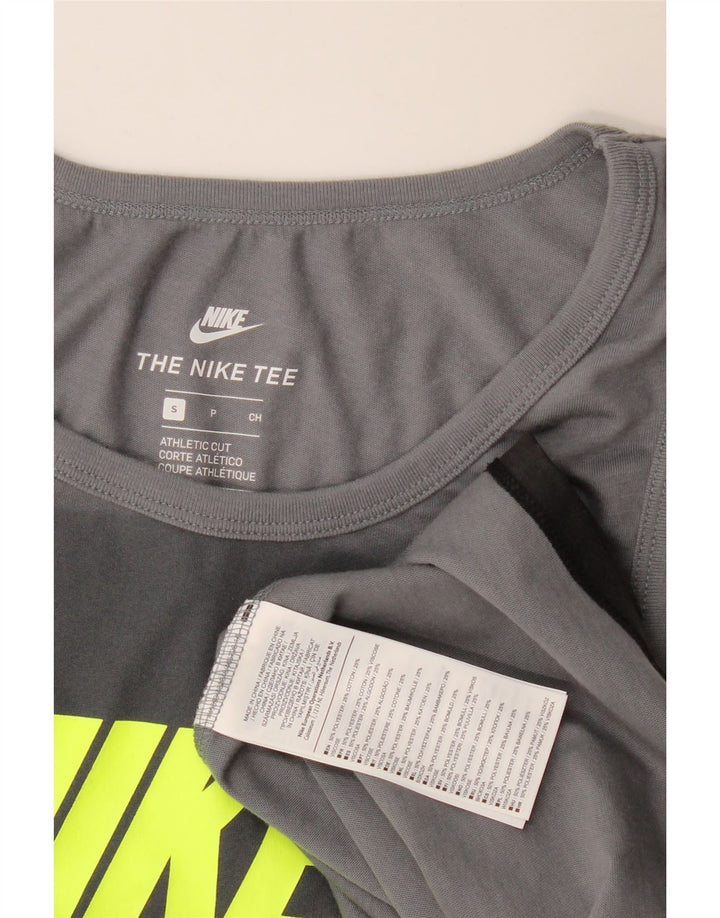 Colete gráfico masculino Nike Athletic Cut Top pequeno preto colorblock poliéster
