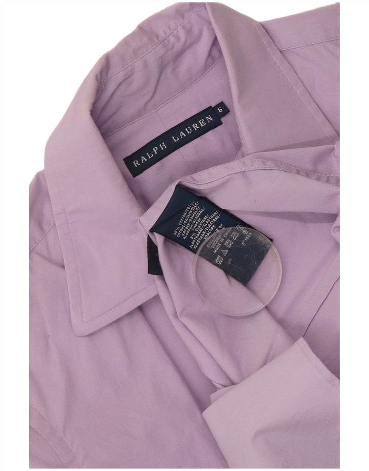 Camisa feminina Ralph Lauren EUA 6 algodão roxo médio