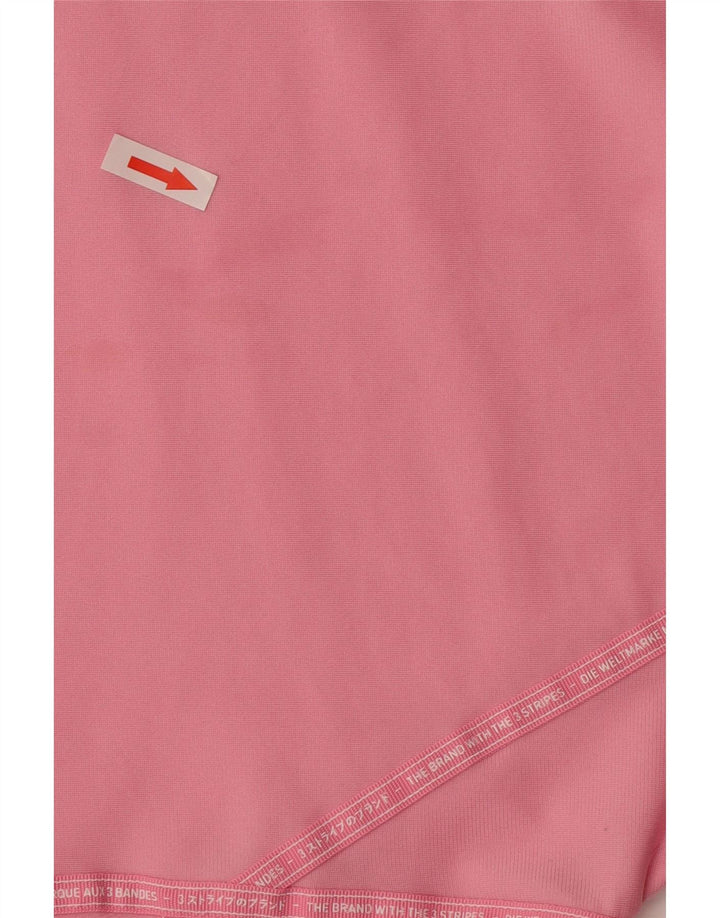 Adidas Meninas Graphic Tracksuit Top Jacket 11-12 Anos Rosa Poliéster