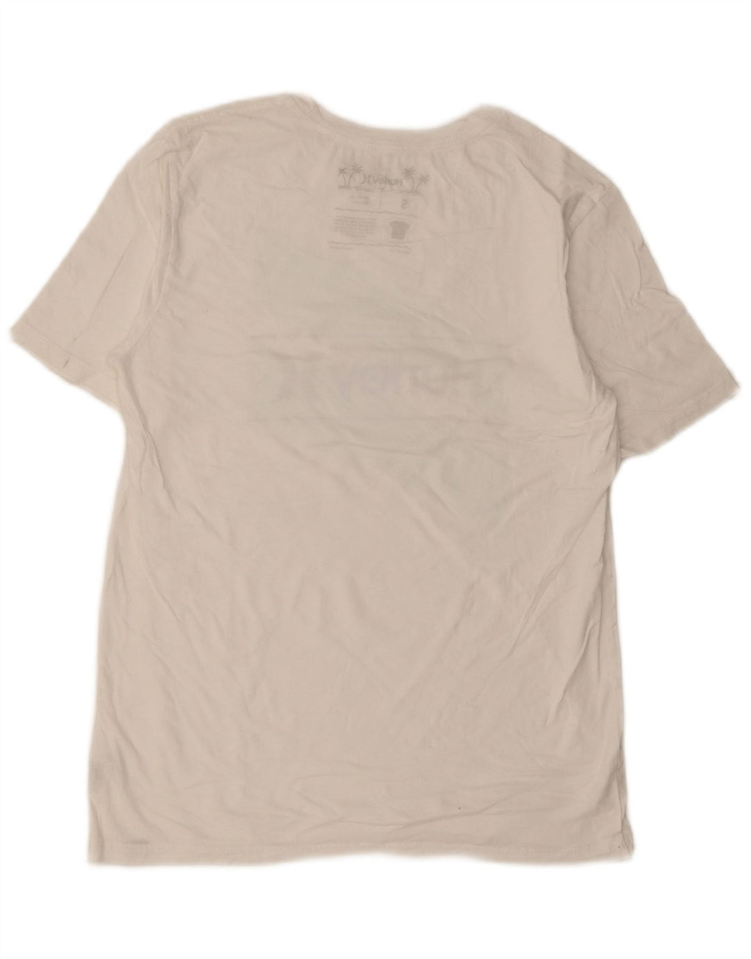 Hurley Camiseta masculina gráfica top pequeno algodão branco