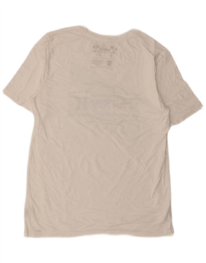 Hurley Camiseta masculina gráfica top pequeno algodão branco