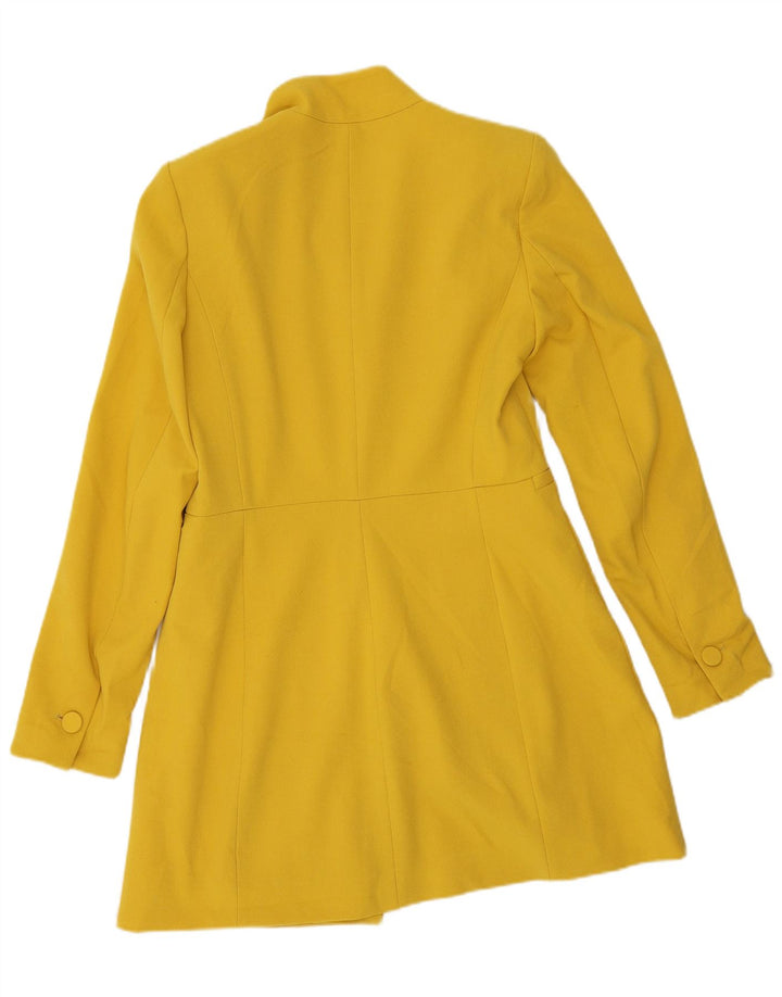 Jaqueta Zara Longline Blazer Feminina Reino Unido 12 Médio Amarelo