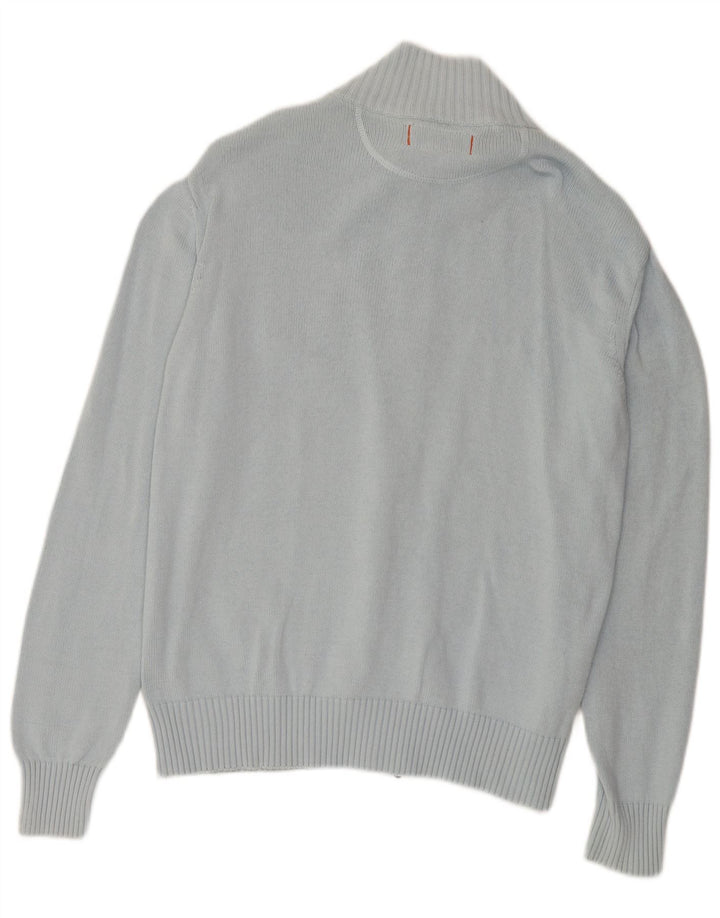 Suéter cardigã masculino ARMATA DI MARE algodão azul médio