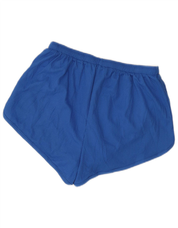 Shorts esportivos femininos ASICS UK 18 XL azul poliéster
