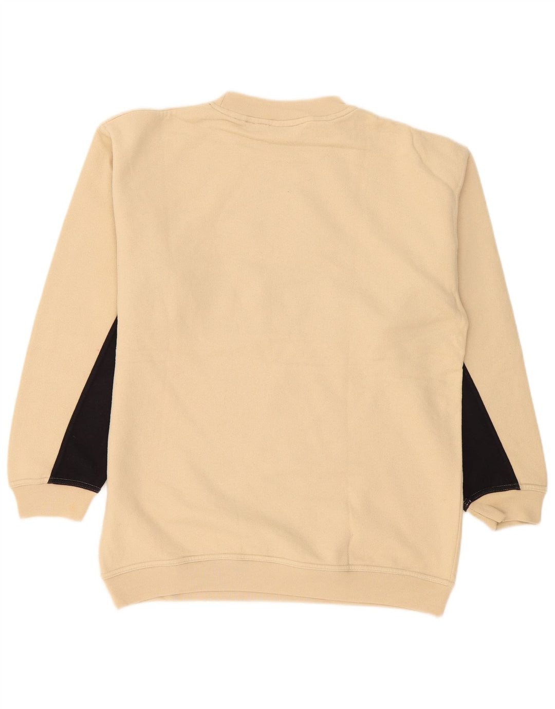 Reebok masculino gráfico moletom jumper pequeno bege colorblock algodão