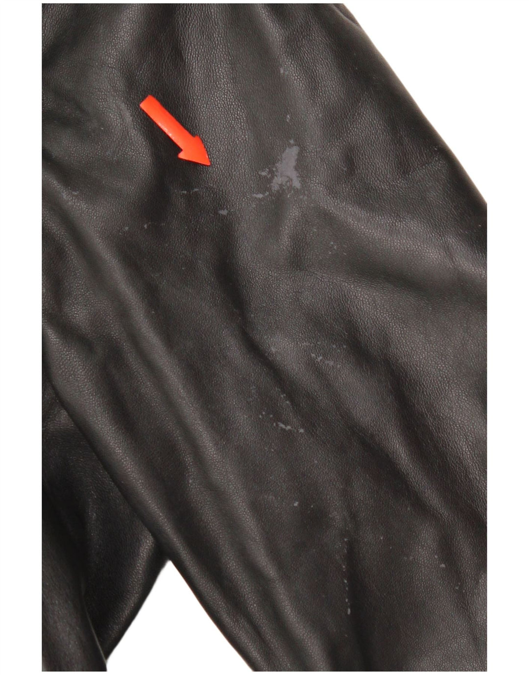 Casaco de couro masculino vintage UK 38 couro preto médio