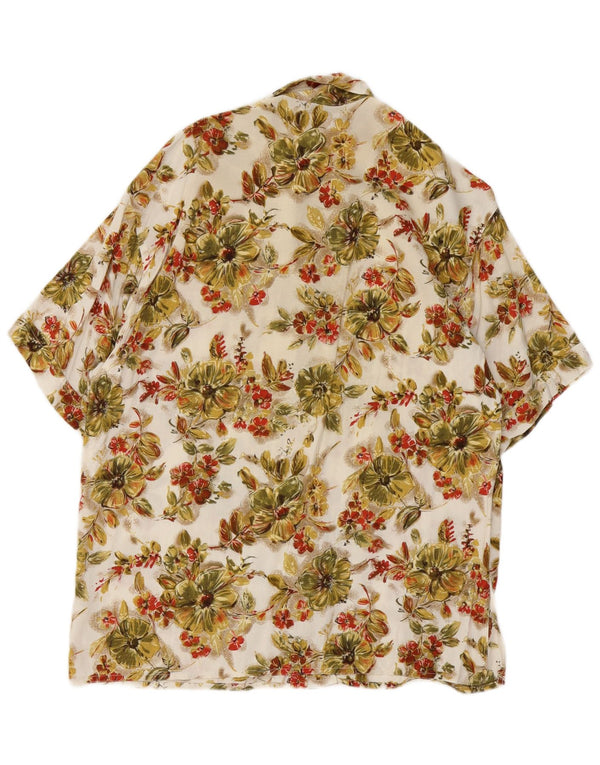 Blusa camisa havaiana feminina Newpenny UK 16 grande floral multicolorida