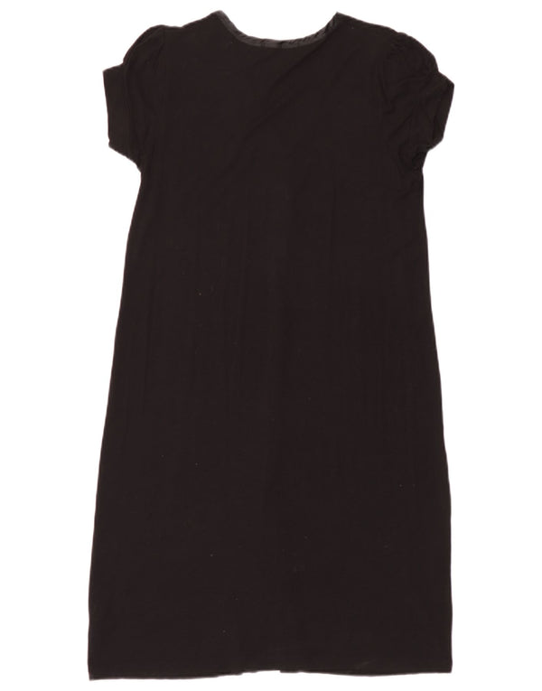 Marks & Spencer Womens T-Shirt Dress UK 8 Small Black Viscose