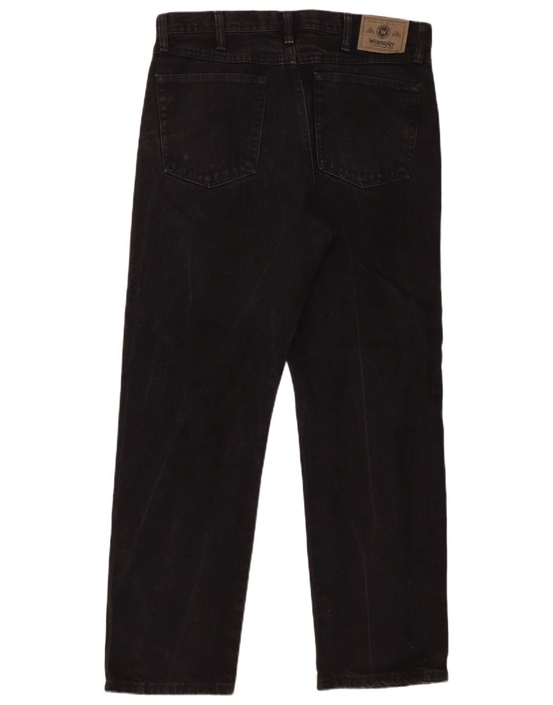 Wrangler Mens Straight Jeans W34 L30 Algodão Preto