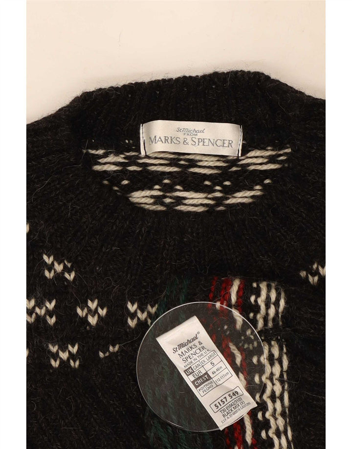 Suéter masculino Marks & Spencer St. Michael com gola redonda XL preto