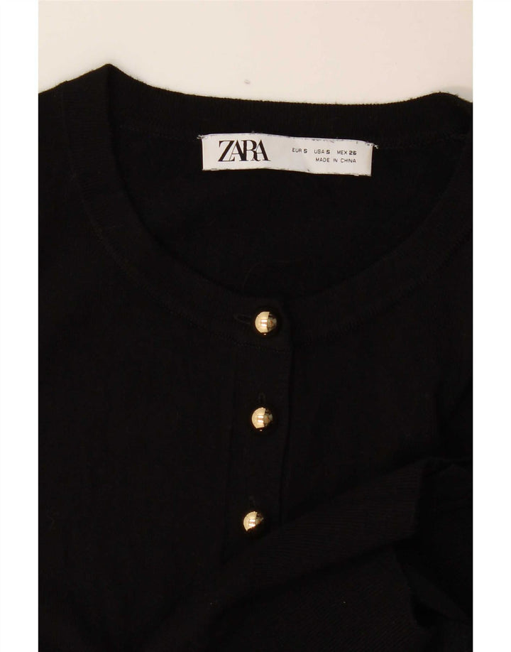 Suéter cardigã feminino Zara Reino Unido 10 pequeno preto