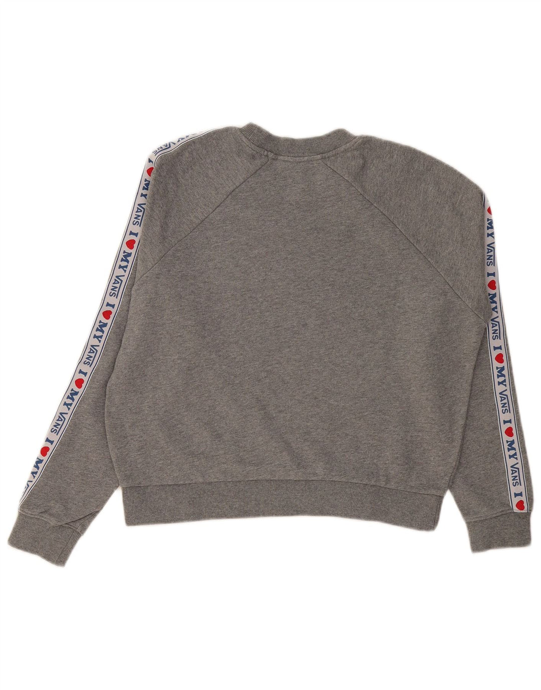 Vans feminino oversized gráfico moletom jumper UK 6 XS cinza colorblock