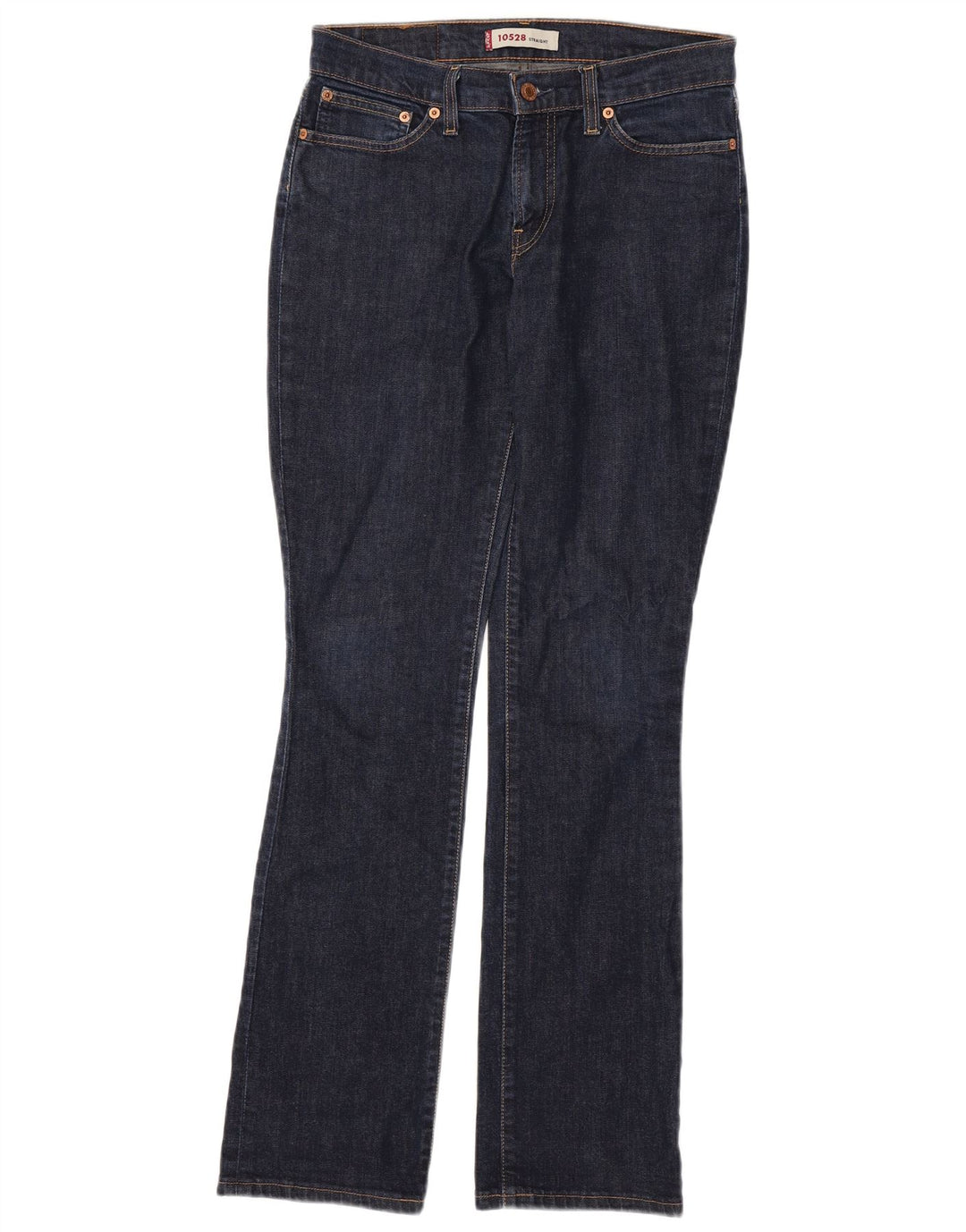 Jeans retos femininos LEVI'S W30 L34 algodão azul marinho