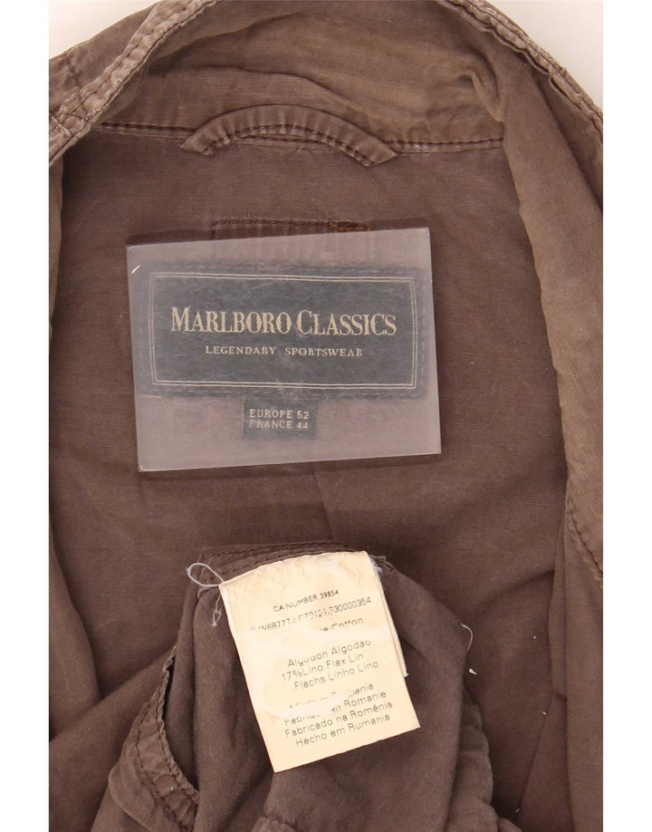 Jaqueta utilitária masculina Marlboro Classics EU 52 XL algodão cinza