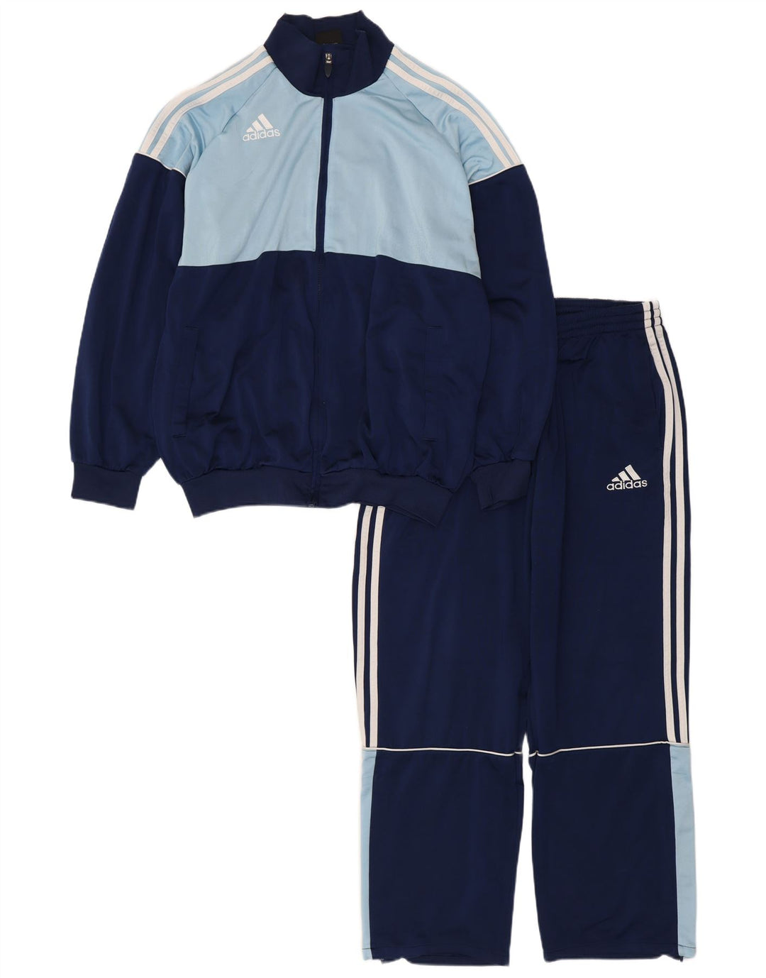 ADIDAS Masculino Full Tracksuit UK 40/42 Médio Azul Marinho Colourblock Poliéster