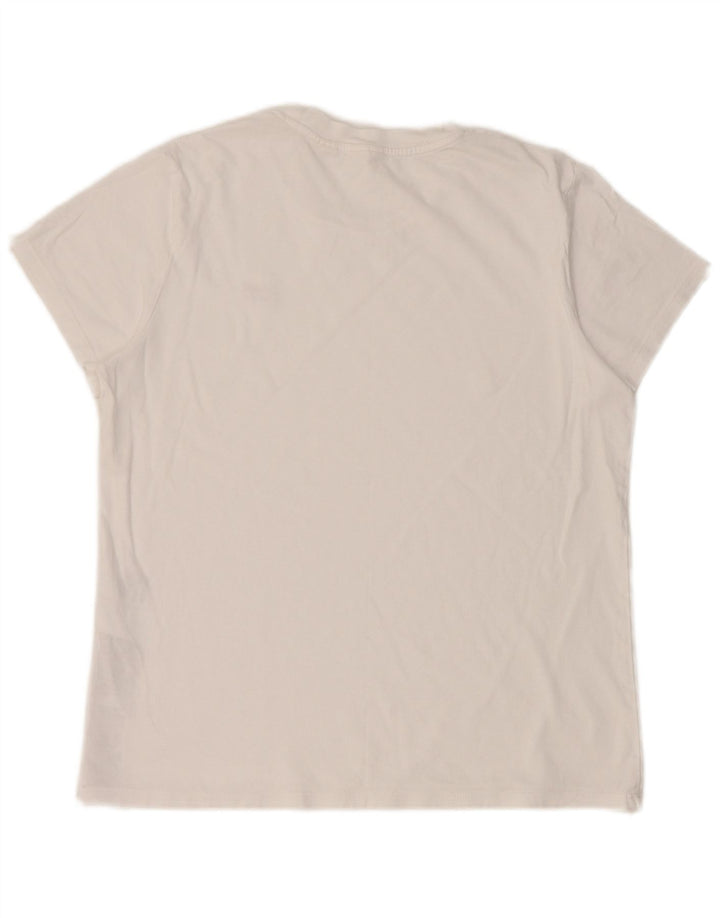 Camiseta feminina Levi's UK 12 algodão branco médio