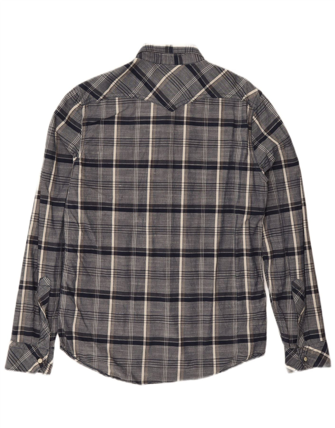 Camisa masculina Lee Regular Fit pequena algodão xadrez azul marinho