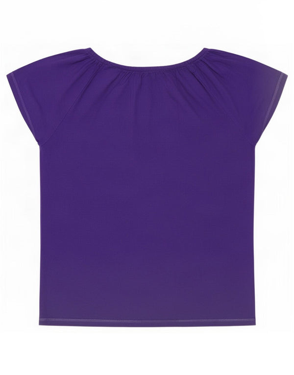 Blusa feminina M&Co UK 14 viscose roxa média