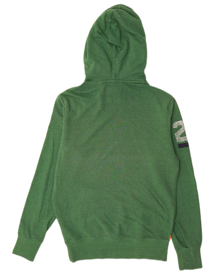 Superdry Mens Graphic Hoodie Jumper Médio Algodão Verde