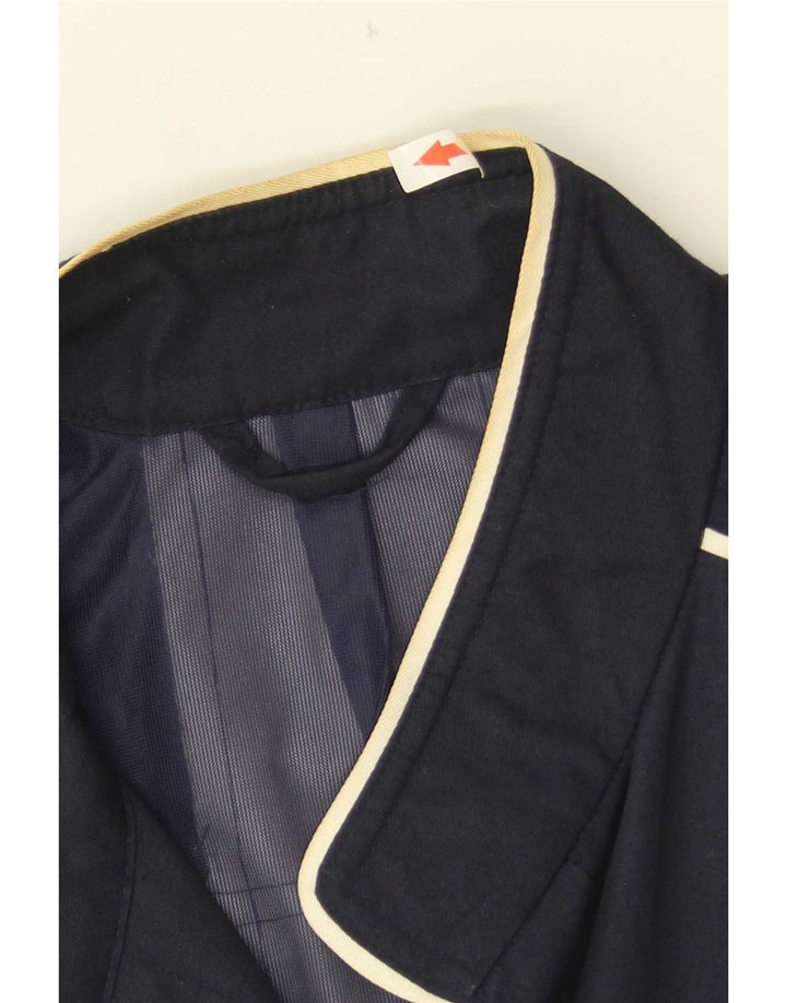 Jaqueta bomber feminina vintage UK 16 grande azul marinho