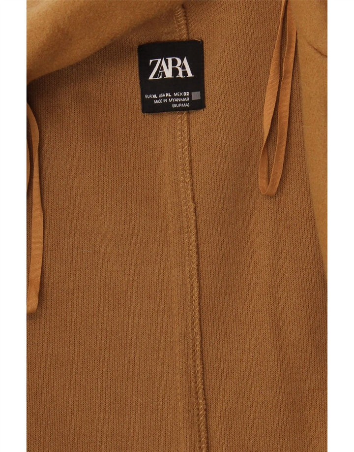 Sobretudo aberto feminino Zara UK 18 XL marrom