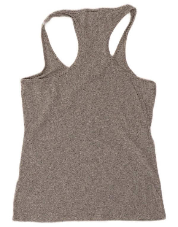 Colete feminino Champion Heritage Fit Top UK 14 grande algodão cinza