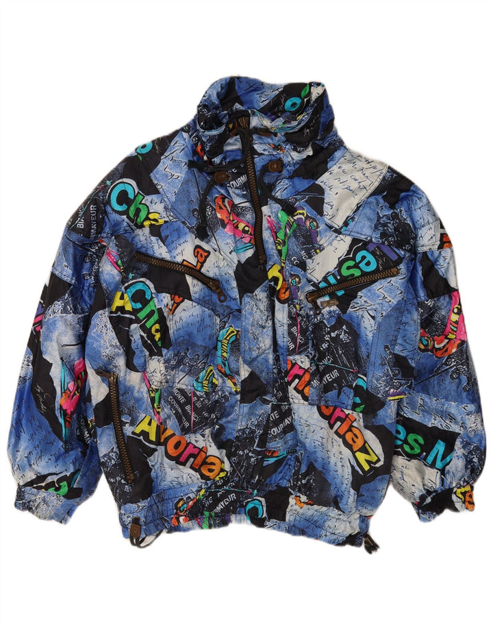 Jaqueta de esqui feminina Numero Uno com pulôver gráfico oversized IT 40 azul pequeno