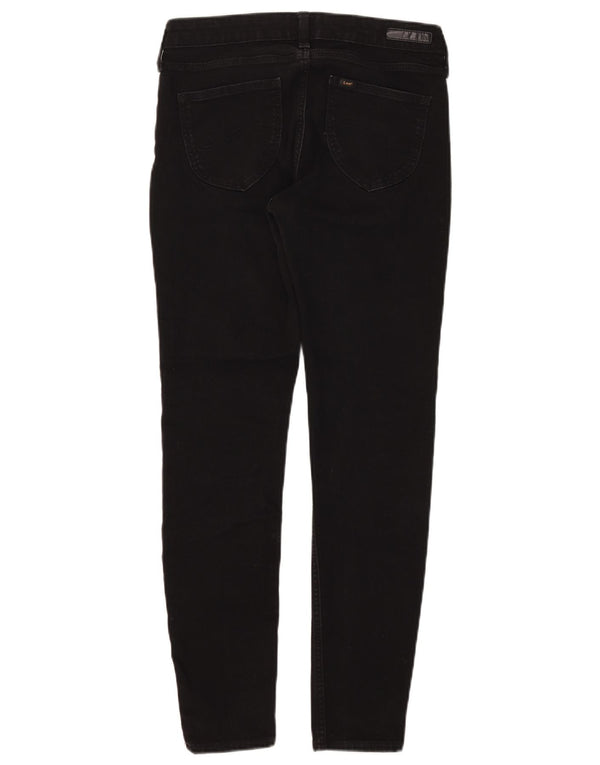 Lee Womens Scarlett Skinny Jeans W29 L27 Algodão Preto