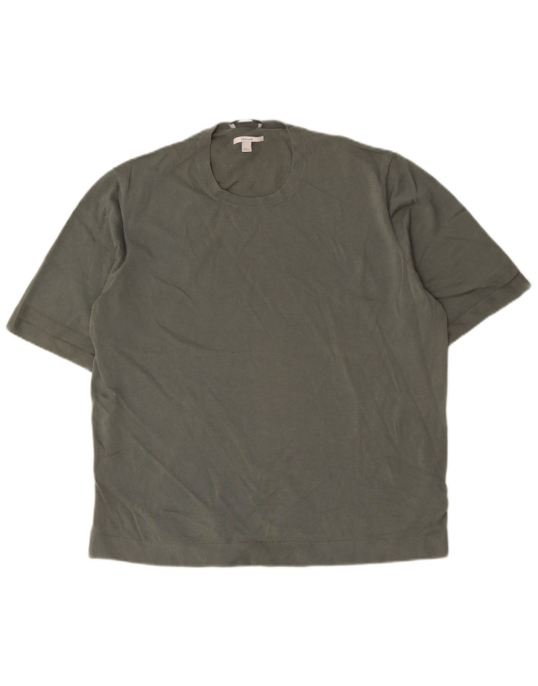 Cos Mens Camiseta Regular Top XL Algodão Cáqui