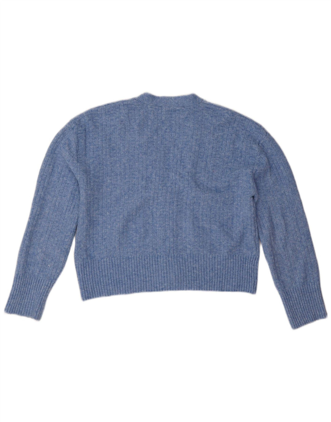 Suéter cardigã oversized feminino Zara Reino Unido 10 poliéster azul pequeno