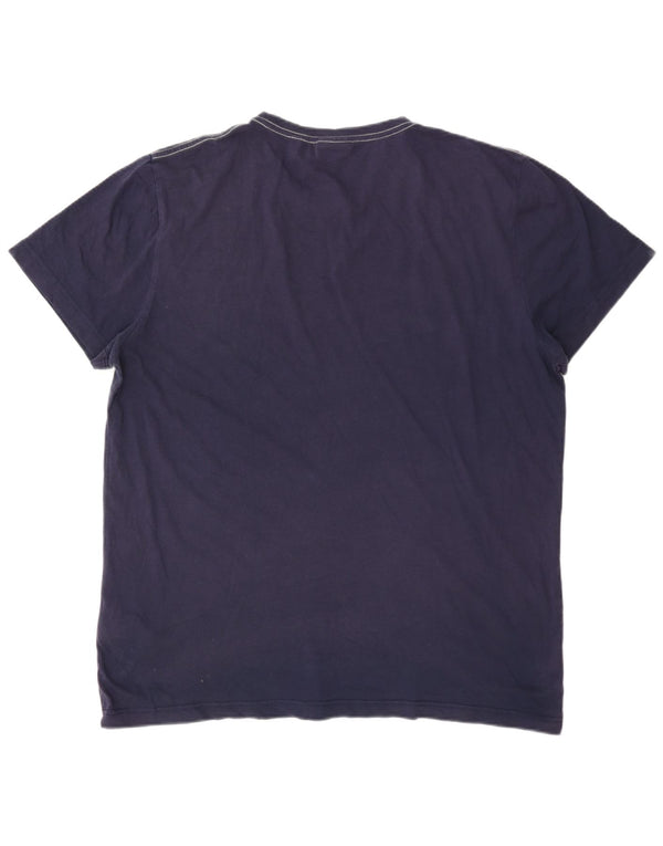 Camiseta masculina gráfica Gant Top XL algodão azul marinho