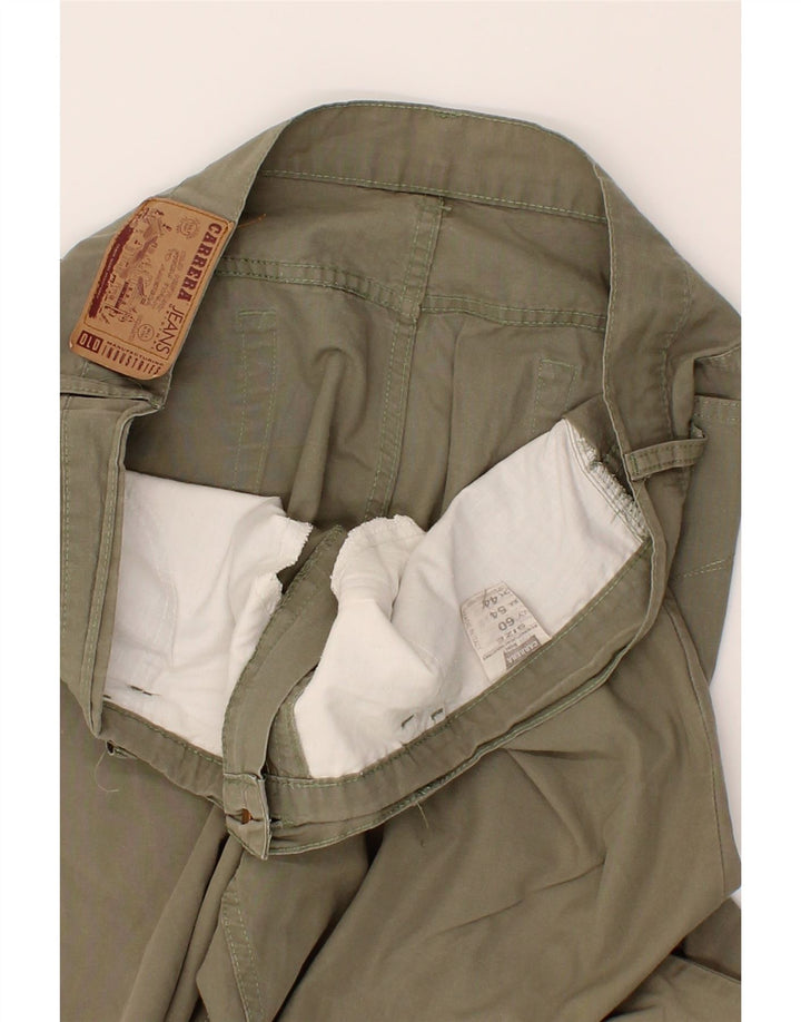 CARRERA Mens Slim Cropped Trousers W44 L26  Khaki Cotton Vintage Carrera and Second-Hand Carrera from Messina Hembry 