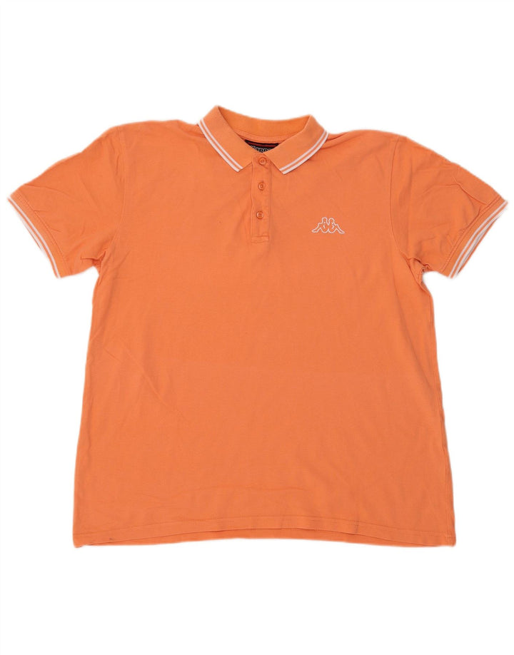 Camisa polo masculina KAPPA grande algodão laranja