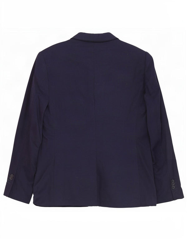 Jaqueta blazer masculina Massimo Dutti com 2 botões EU 54 XL lã azul marinho